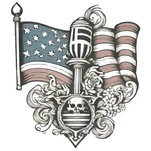 American flag sleeve tattoo tattoo design idea