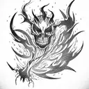 shadow fiend tattoo design idea