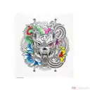 sleeve colorful Yakuza style tattoo design idea