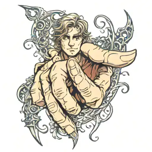 lord of the ring finger tattoo design idea
