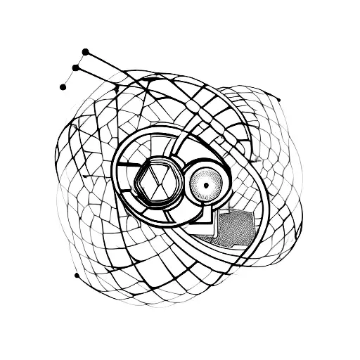 An abstract design of a soundboard mixing music and game sounds tattoo design idea