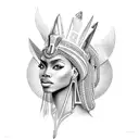 nubian queen tattoo design idea