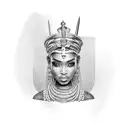 nubian queen tattoo design idea