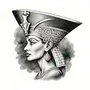 queen Nefertiti tattoo design idea