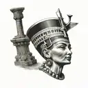 queen Nefertiti tattoo design idea