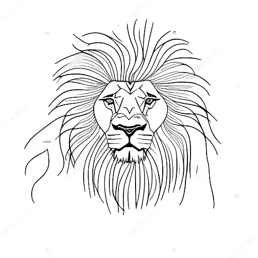 lion with dandelion fluff mane tattoo design idea