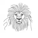 lion with dandelion fluff mane tattoo design idea