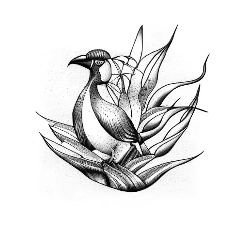 Bird of Paradise tattoo design idea