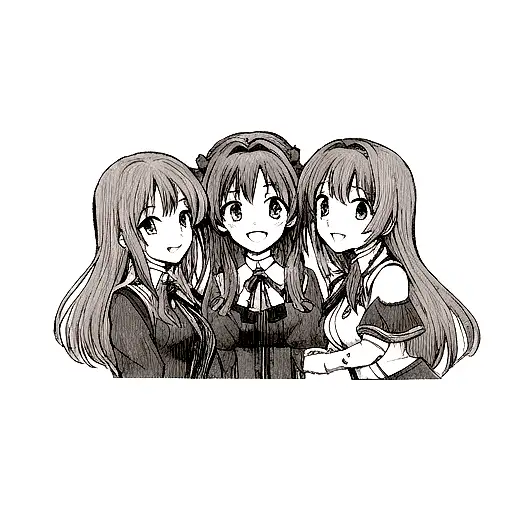 three hearts  tattoo design idea