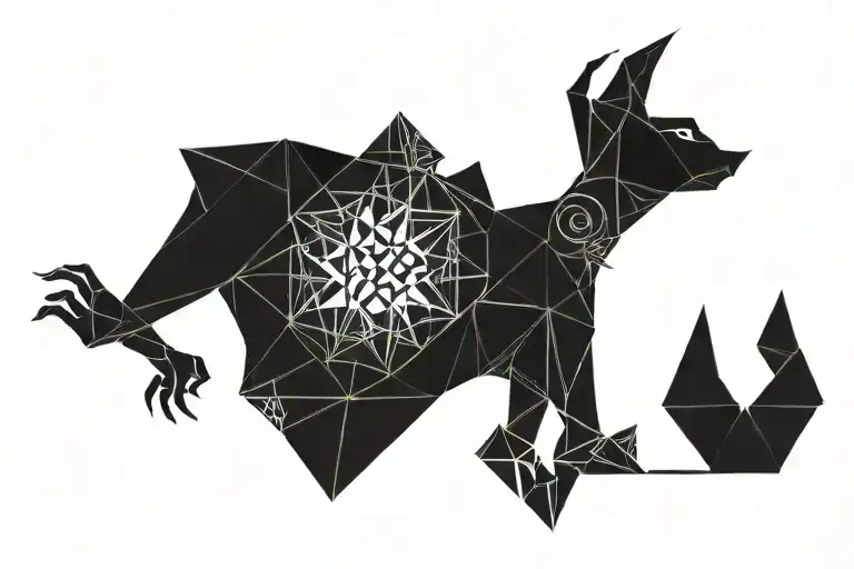 Blackout tattoo depicting tattoo design idea