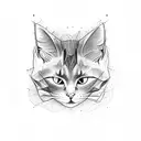 3 headed cat tattoo design idea
