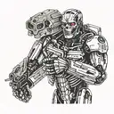 Terminator 2 tattoo design idea