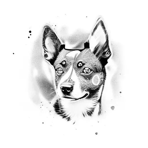 blue heeler tattoo design idea