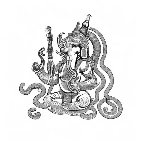 Quetzalcoatl, Ganesha, Thailand Tigers, Quetzal and eagle tattoo design idea