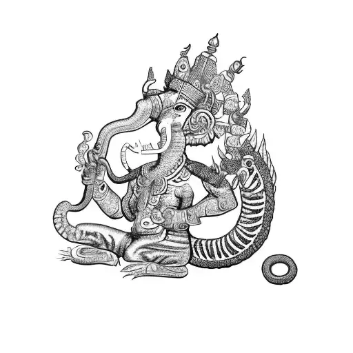 Quetzalcoatl, Ganesha, Thailand Tigers, Quetzal and eagle tattoo design idea