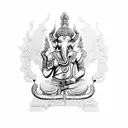 Mix with Quetzalcoatl, Ganesha, Thailand Tigers, Quetzal and eagle tattoo design idea