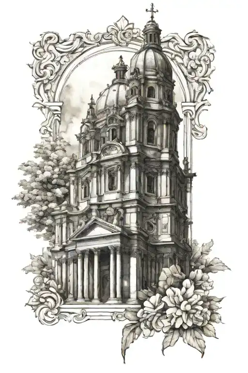 andrea pozzo church of sant'ignazio tattoo design idea