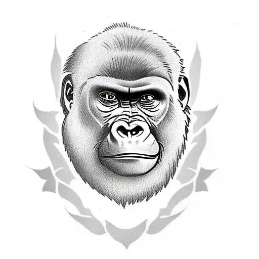 Gorilla tattoo design idea