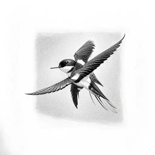 Swallow Bird tattoo design idea