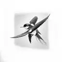 Swallow Bird tattoo design idea