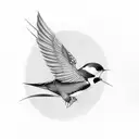 Swallow Bird tattoo design idea