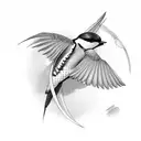 Swallow Bird tattoo design idea