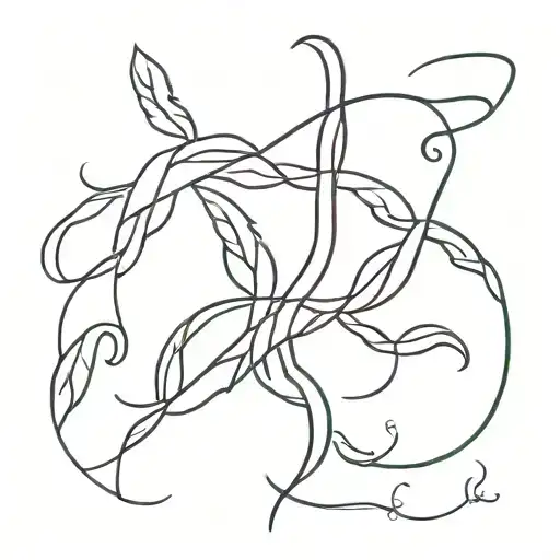 trofie pasta. one thin line   tattoo design idea