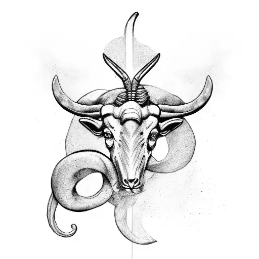 aries and libra  tattoo design idea