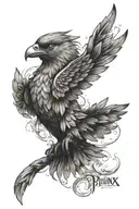 Phonix tattoo design idea