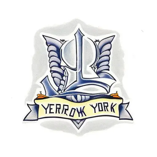 Black and Grey New York Yankees Tattoo Idea - BlackInk AI