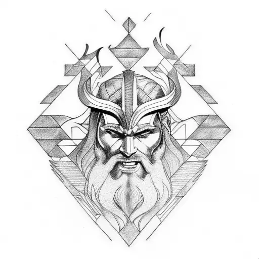 Norse God Mythology tattoo design idea