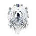 native American bear tattoo design idea