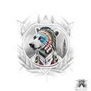 native American bear tattoo design idea