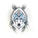 native American bear tattoo design idea