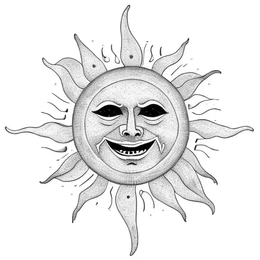 sun from Uruguay's flag but is faceless tattoo design idea