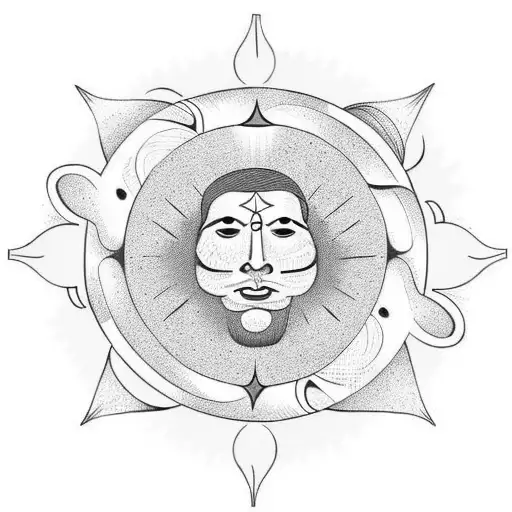 sun from Uruguay's flag but is faceless tattoo design idea