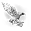 robot Mexican eagle  tattoo design idea