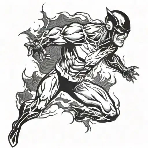 black flash from DC comics tattoo design idea