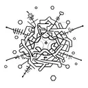 Microscopic image of a virus tattoo design idea