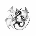 Tiny Dragon tattoo design idea