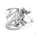 Tiny Dragon tattoo design idea
