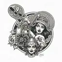 sf 49ers chicana payasa tattoo design idea