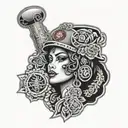 sf 49ers chicana payasa tattoo design idea