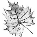 leaf tattoo design idea