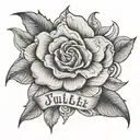 name Julie tattoo design idea