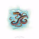 two headed snake  tattoo design idea