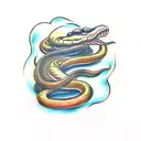 two headed snake  tattoo design idea
