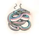 two headed snake  tattoo design idea