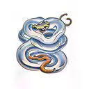 two headed snake  tattoo design idea