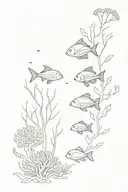 coral reef scene tattoo design idea